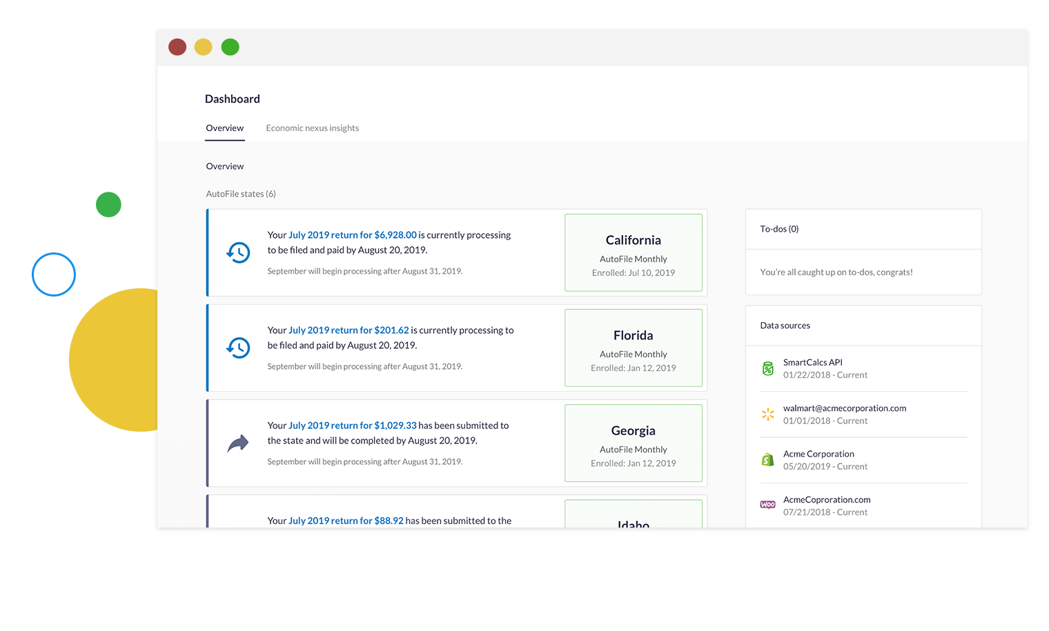 AutoFile Product Screenshot TaxJar